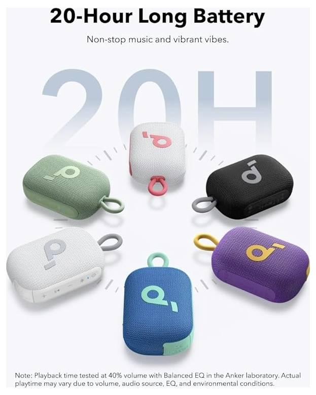 Anker Soundcore Select 4 Go Bluetooth® reproduktor USB, přenosné, prachotěsný, odolná vůči stříkající vodě-2