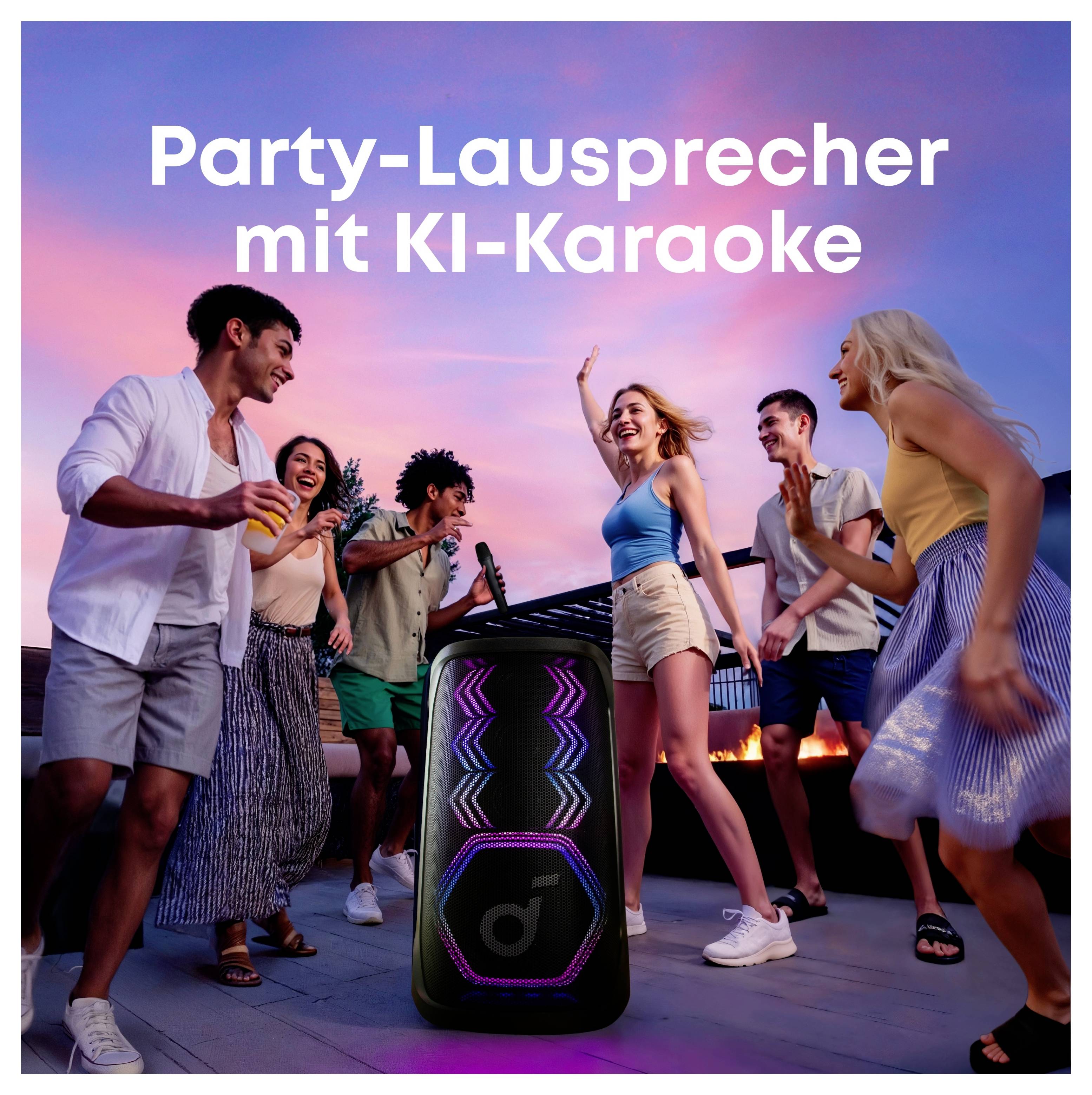 Anker Soundcore Rave 3S Bluetooth® reproduktor USB, přenosné, prachotěsný, odolná vůči stříkající vodě vícebarevná-1