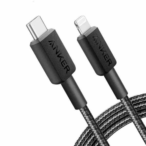 Anker USB kabel Apple Lightning konektor, USB-C ® zástrčka 0.9 m černá A81B5G11