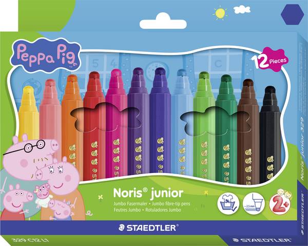 Staedtler fix STAEDTLER Fasermaler NJ Peppa 12ST 329 C12 L1 12barevný  12 ks