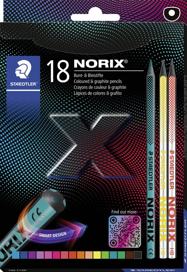 Staedtler pastelka NORIX Buntstift Set 100% PEFC   186 C18P  18 ks