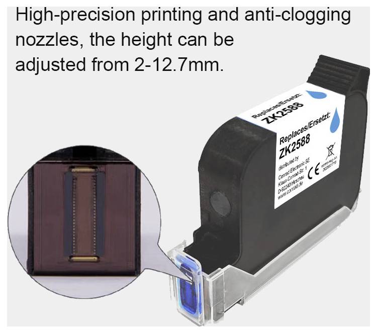 Renkforce Ink náhradní Renkforce ZK2588 kompatibilní modrá Solvent ink cartridge RF-7593188-3