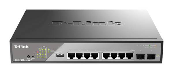 D-Link DSS-200G-10MPP/E D-Link DSS-200G-10MPP/E 10-Port Switch, síťový switch