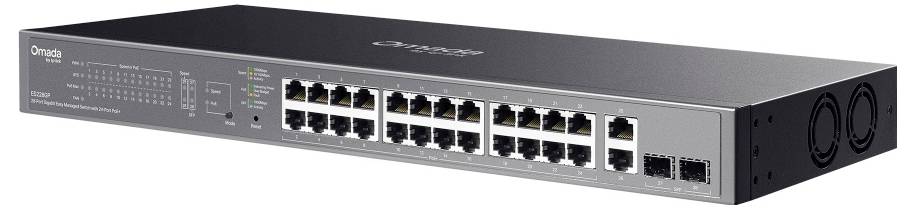 TP-LINK ES228GP Omada ES228GP V1 řízený síťový switch 26 portů 56 GBit/s funkce PoE-2