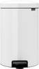 brabantia 8710755111846 8710755111846 Pedálový odpadkový koš, 20 l, ocel, (d x š x v) 350 cm x 290 mm x 467 mm, bílá, 1 ks