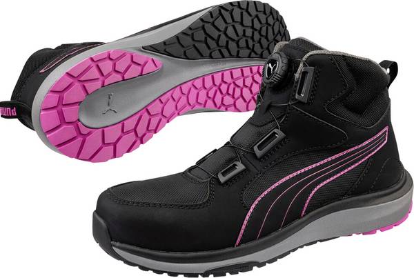 PUMA ASPIRE PINK DISC MID S3S ESD FO HRO SR 632950234000040  bezpečnostní obuv S3S, velikost (EU) 40, černá, růžová, 1 pár