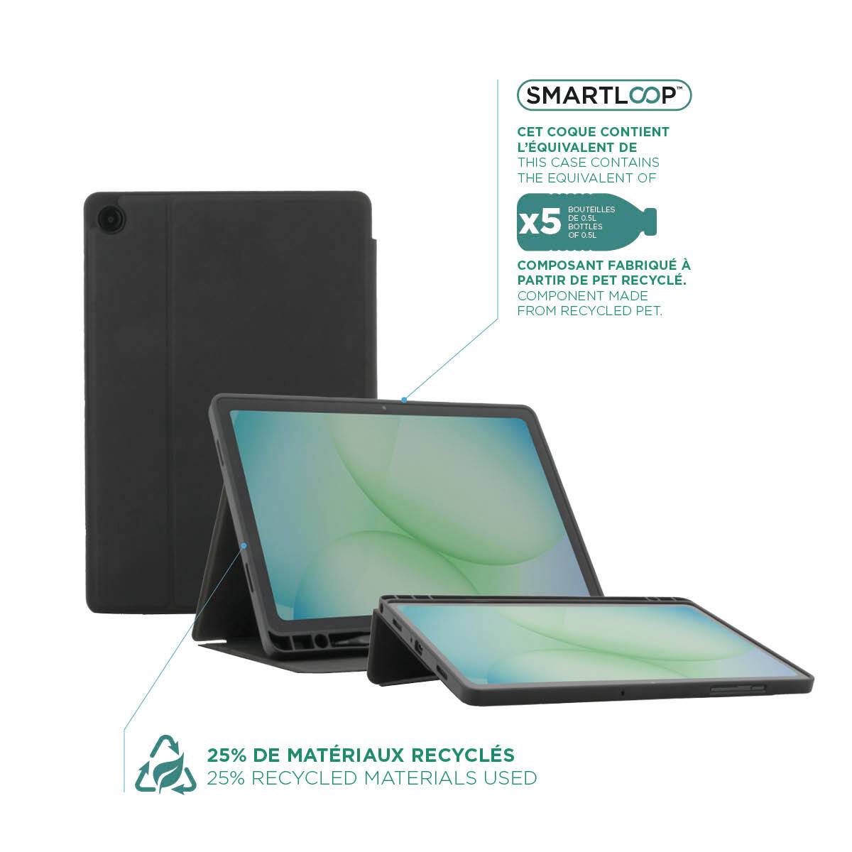 Mobilis ELEMENT Case obal na tablet Samsung Galaxy Tab A11+, Galaxy Tab A9+ Pouzdro typu kniha černá-0