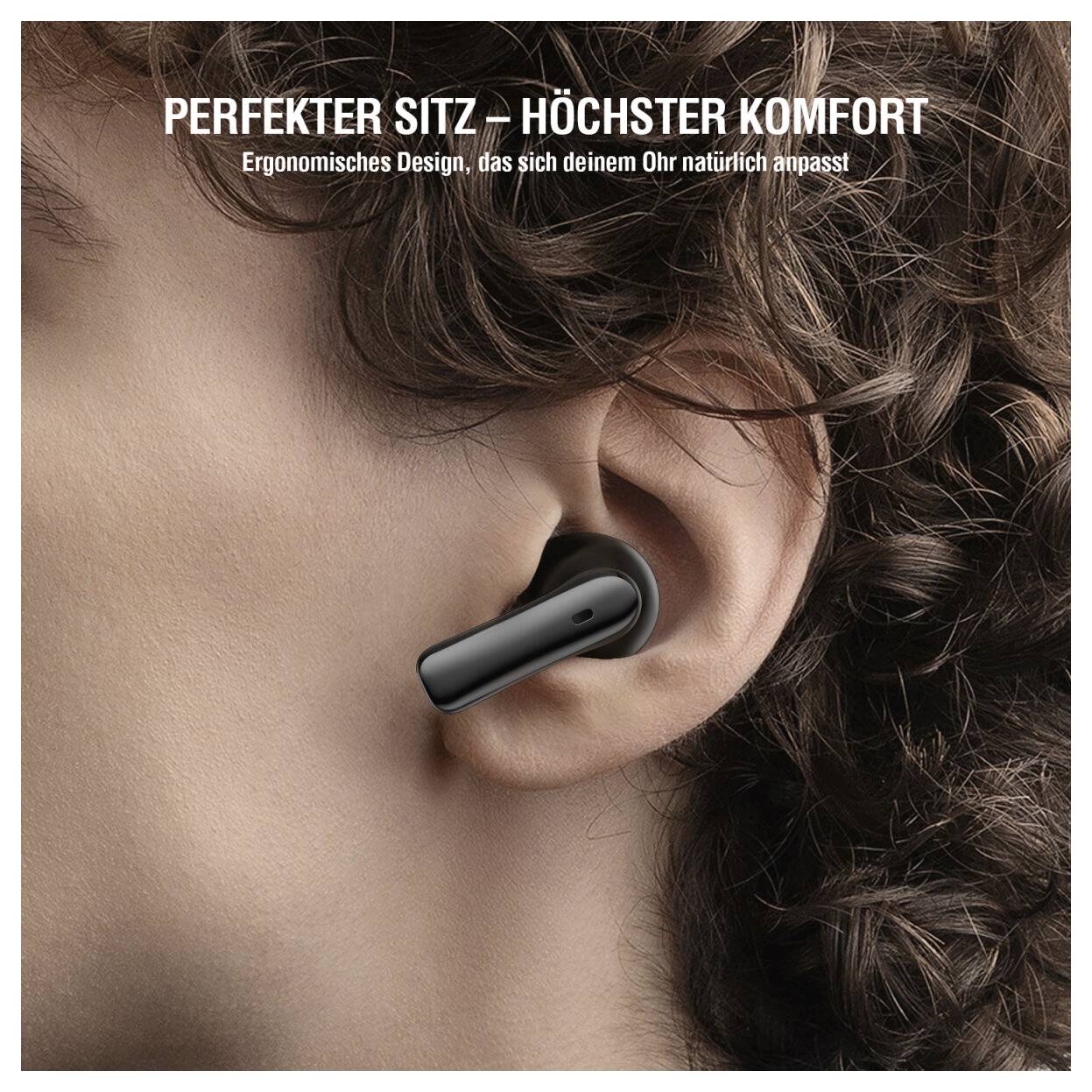 4Smarts SkyBuds Air Headset do uší (In Ear) Bez kabelu stereo černá headset, Nabíjecí pouzdro, regulace hlasitosti-12