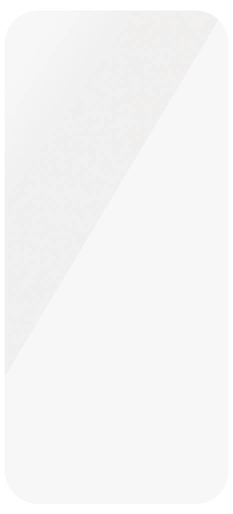 Prázdný bílý zaoblený obdélníkový panel se subtilní diagonální světle šedou складkou nebo stínem v horní pravé části.