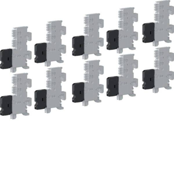 Hager KU9S15HZ Sběrná lištu Hager KU9S15HZ, 1,6 a, 230 v, 25 kA, 2v, 3pól., VPE = 10 ks Box na sběrnicovou lištu 1 ks