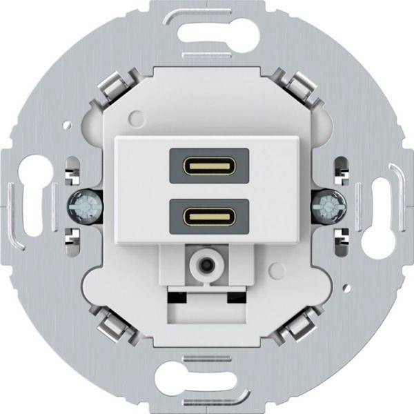 Hager USB nabíjecí zásuvka Polární bílá (matná) WTS4155WM 1 ks