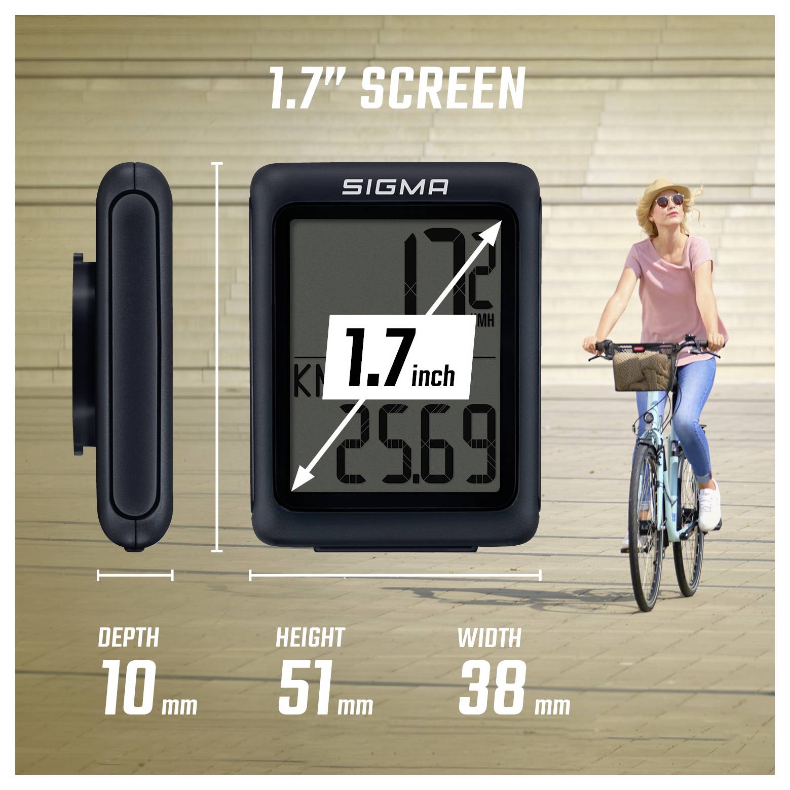 Sigma BC 5.0 WR cyklopočítač káblový přenos se senzorem kola-3