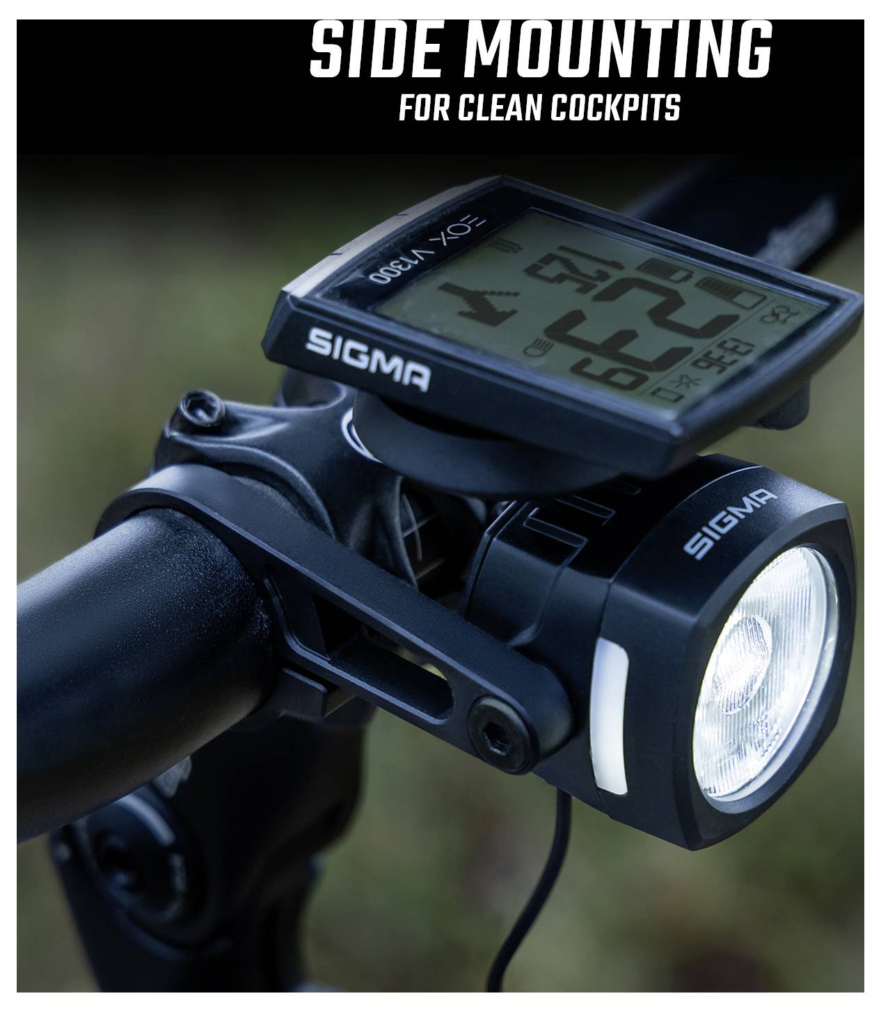 Sigma sada světlometů na kolo EOX FL 150 w/Mount & Extension Cable LED přes palubní síť-3