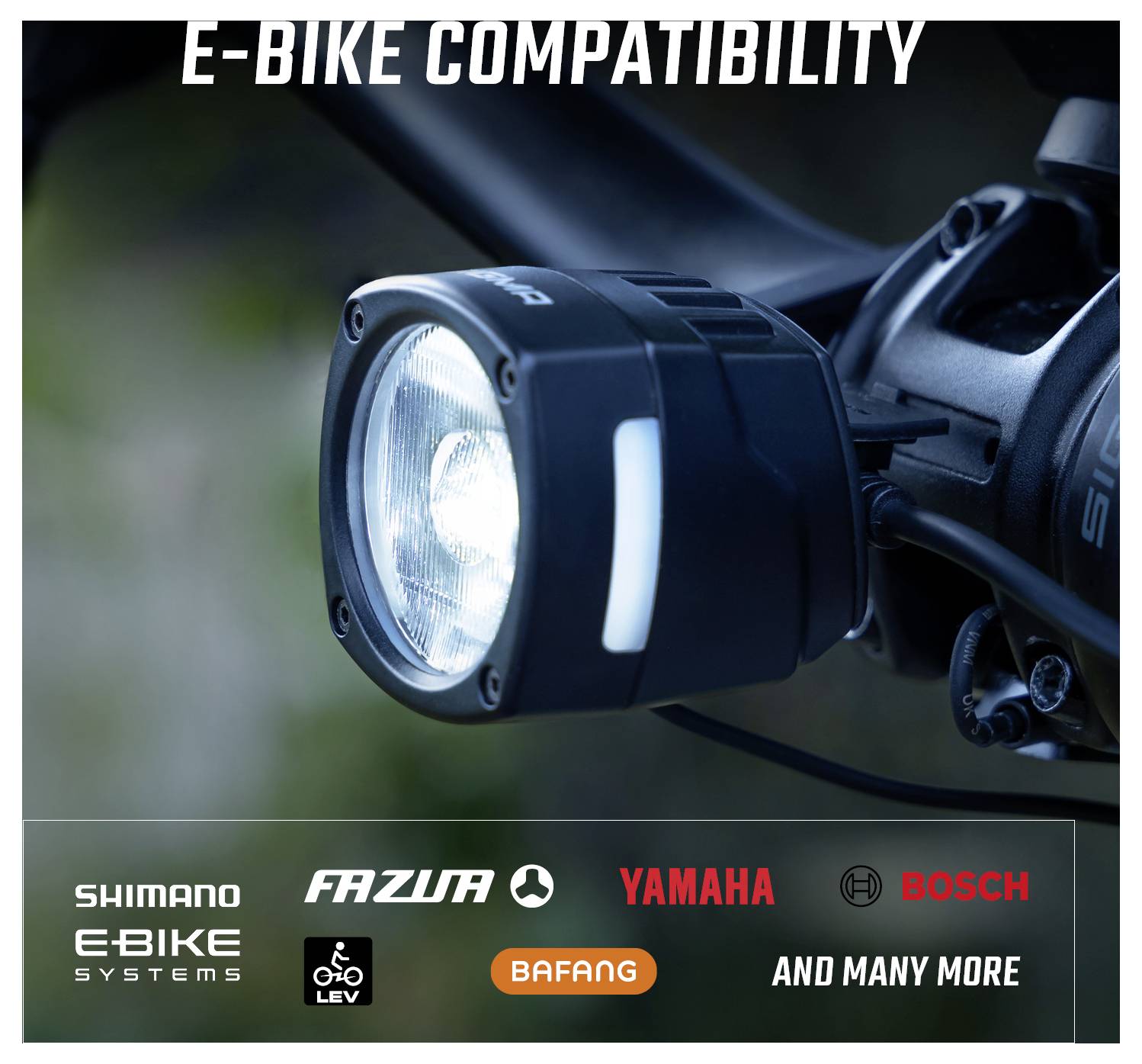Sigma sada světlometů na kolo EOX FL 170 HB w/Mount & Extension Cable LED přes palubní síť-9