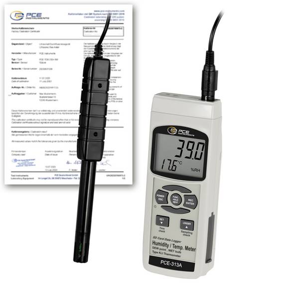 PCE Instruments PCE-313A-ICA datalogger teploty a vlhkosti šedá PCE-313A-ICA