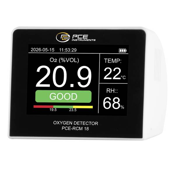 PCE Instruments PCE-RCM 18 měřič zbytkového kyslíku, 0 - 30 %, bez certifikátu