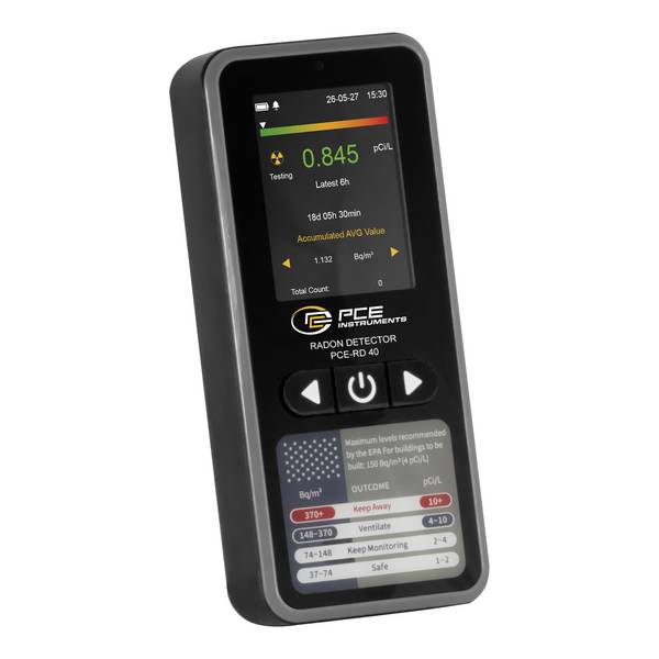 PCE Instruments PCE-RD 40 radonový měřič , 3.3 - 37 Bq/m³, bez certifikátu
