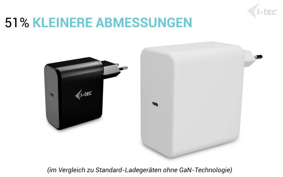 i-tec 100W USB-C GaN Charger nabíjecí adaptér, 100 W, černá-6