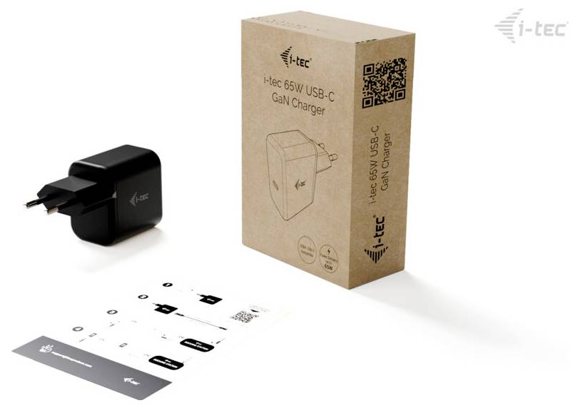 i-tec 65W USB-C GaN Charger nabíjecí adaptér, 65 W, černá-3