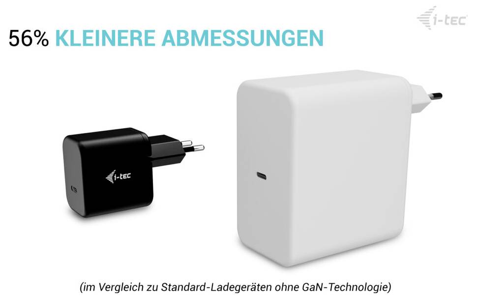 i-tec 65W USB-C GaN Charger nabíjecí adaptér, 65 W, černá-5