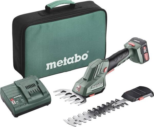 Metabo 601608500 PowerMaxx SGS 12 Q akumulátor nůžky na trávu  + akumulátor, vč. nabíječky 12 V Li-Ion