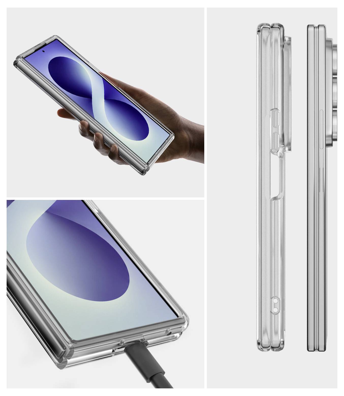 4Smarts 360° Protection Set Pouzdro + sada ochranného skla Samsung Galaxy Z Fold8 Ultra transparentní 1552552 541871-1
