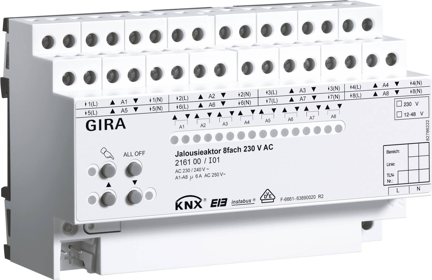 GIRA Ovladač žaluzií 216100 1 ks
