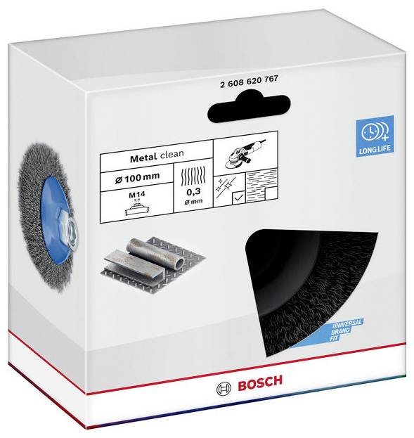 Bosch Accessories Kuželový kartáč Metal clean, 100 x 0,5 mm, M14, vlnitý 2608620767 2608620767 1 ks-1