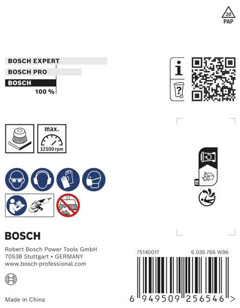 Bosch Accessories Miskový kartáč Metal clean, 75 x 0,3 mm, M10, zvlněný 2608620763 2608620763 1 ks-2