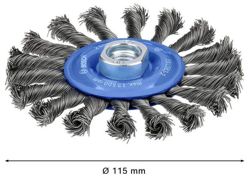 Bosch Accessories Brusný kartáč Metal heavy, 115 x 0,5 mm, M14, opepovaný 2608620764 2608620764 1 ks-3