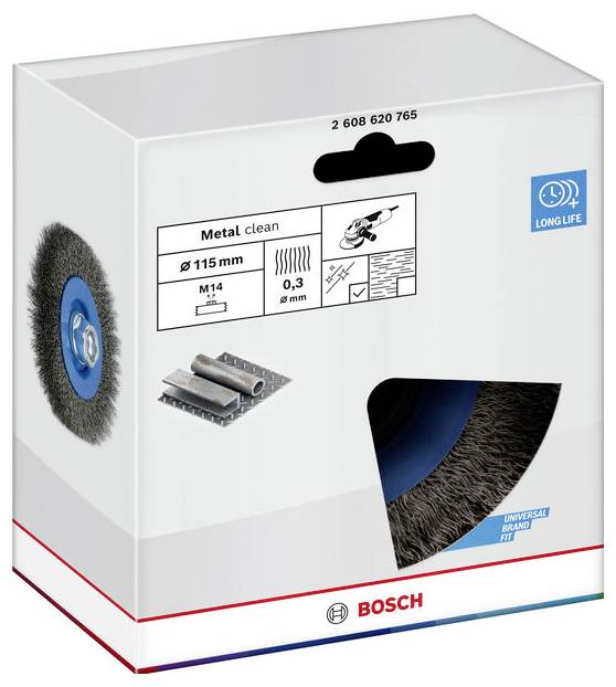Bosch Accessories Brusný kartáč Metal clean, 115 x 0,3 mm, M14, vlnitý 2608620765 2608620765 1 ks-1
