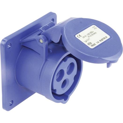 SIROX CEE-ABD 16A, 3p.6h, 230V, IP44 blau, ger,SIROX,F70x70,LM56x56 603.136-2 CEE-CARA zásuvka na stěnu, 16 A, 230 V, 1 ks