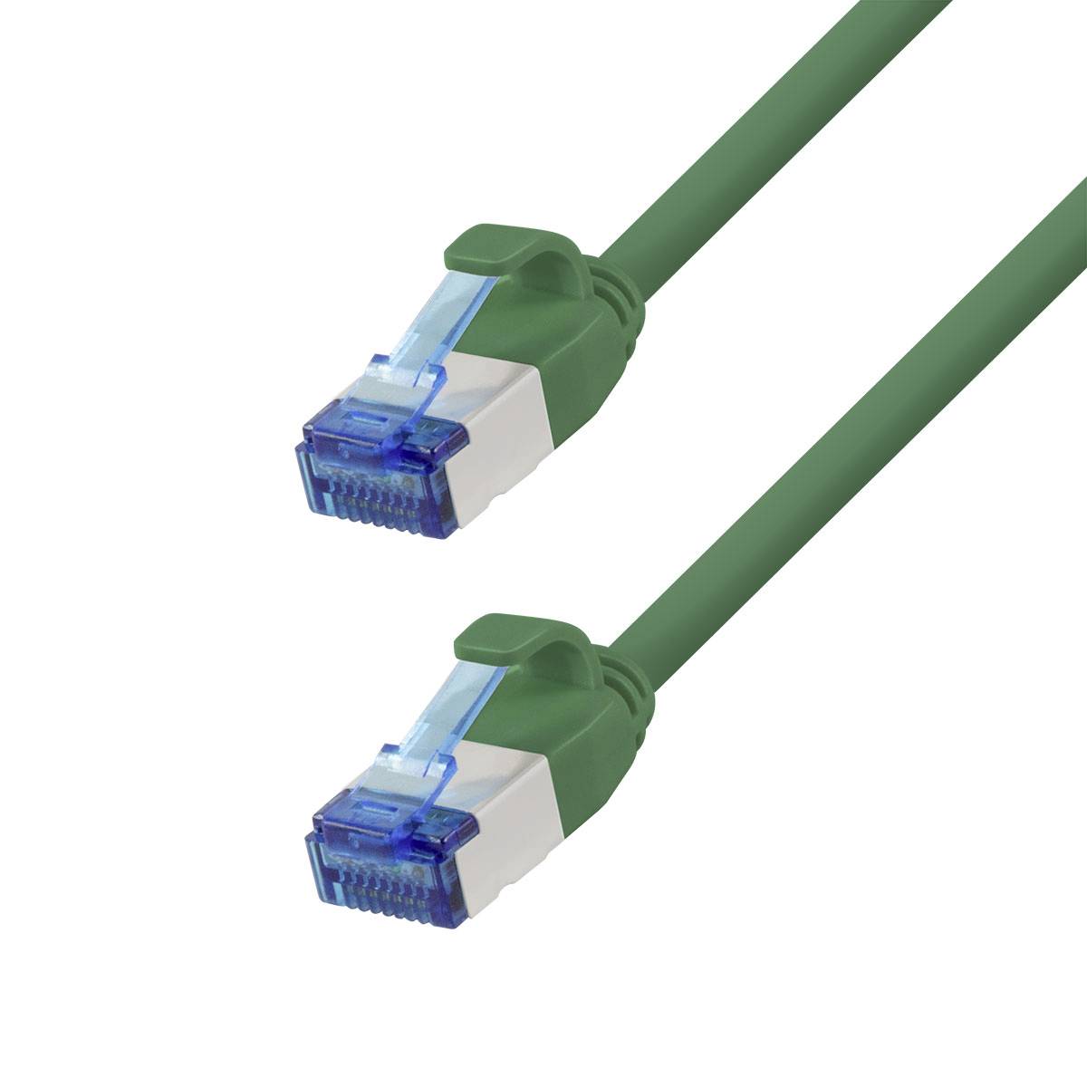 LogiLink CP5095S RJ45 síťové kabely, propojovací kabely CAT 6A S/FTP 10.00 m zelená samozhášecí, bez halogenů 1 ks
