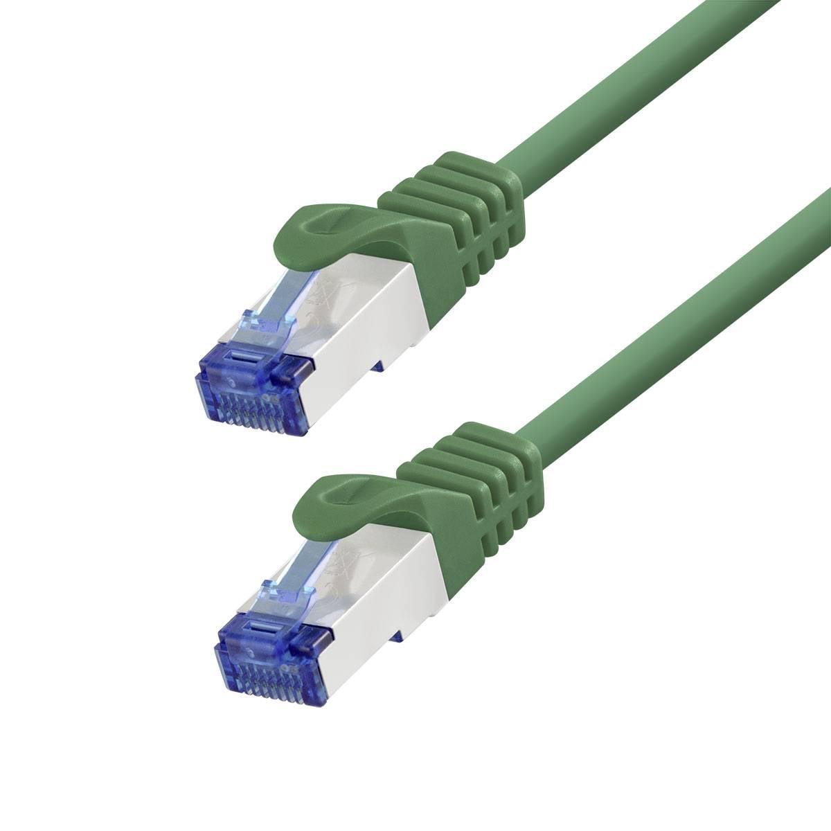 LogiLink CP4095S RJ45 síťové kabely, propojovací kabely CAT 6A S/FTP 10.00 m zelená CCA vodič, samozhášecí, bez halogenů 1 ks