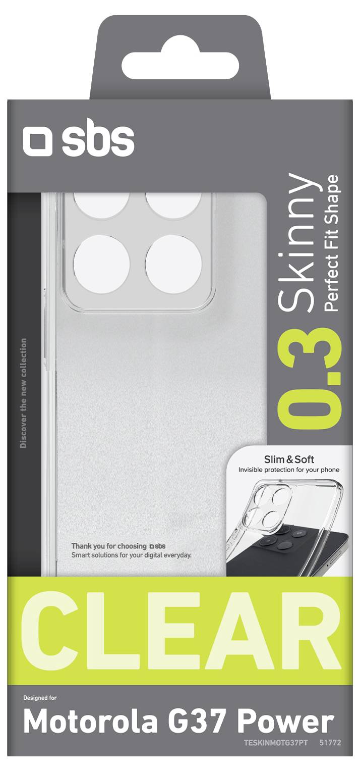 sbs mobile Skinny zadní kryt na mobil Motorola G37 Power transparentní TESKINMOTG37PT-1