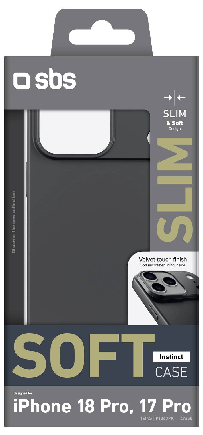sbs mobile Instinct zadní kryt na mobil Apple iPhone 18 Pro, iPhone 17 Pro černá TEINSTIP1863PK-1