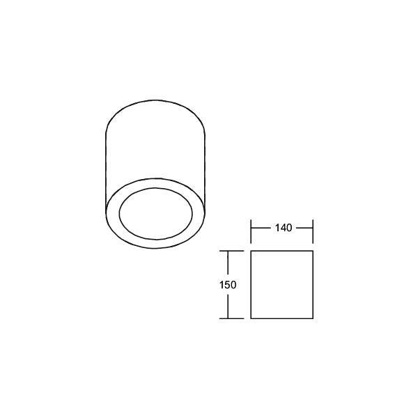 Brumberg 12594183DA LED osvětlení na stěnu/strop LED 20 W černá-4