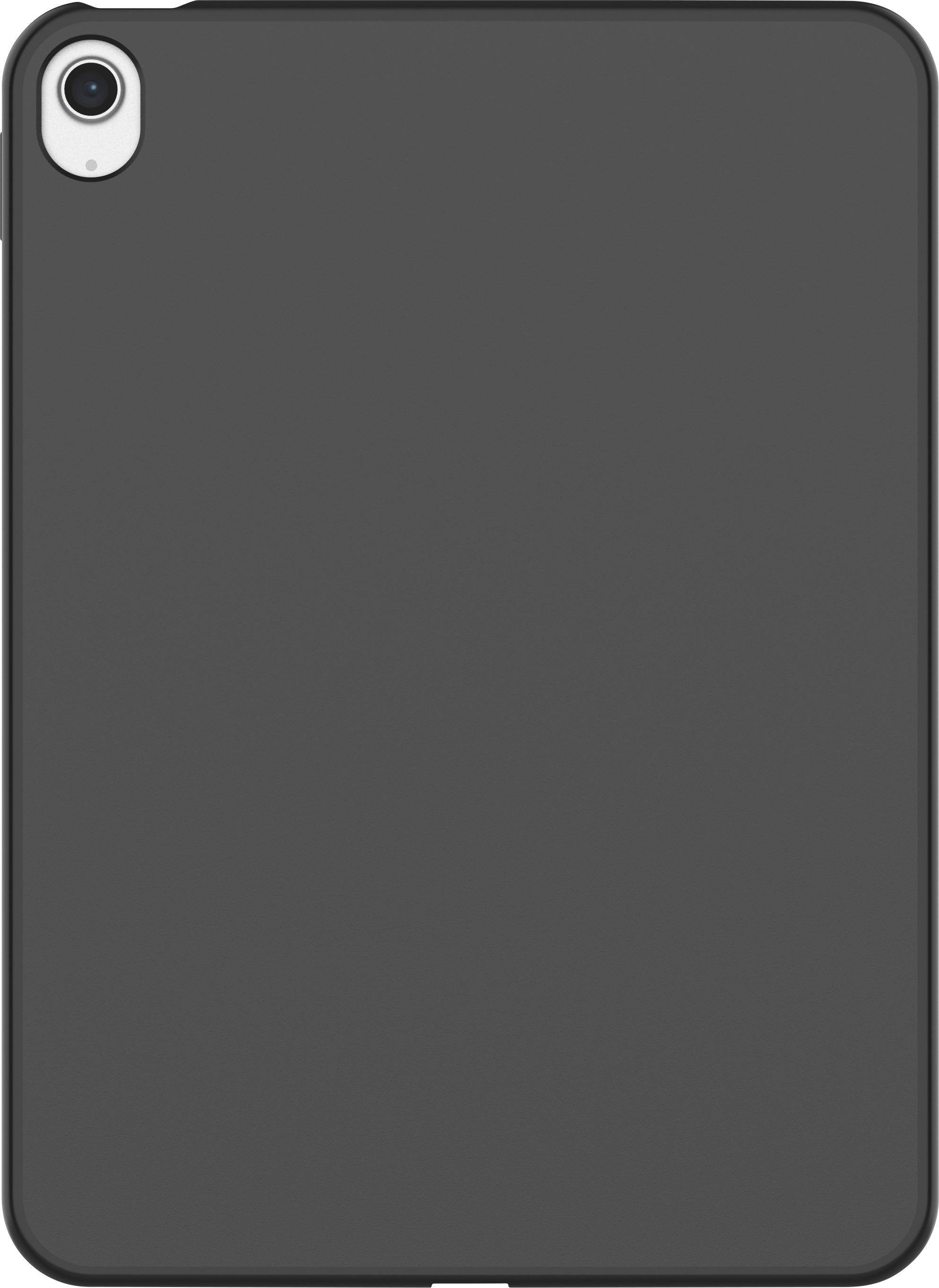 Jednoduchý tmavě šedý kryt na telefon s výřezem pro fotoaparát v levém horním rohu.