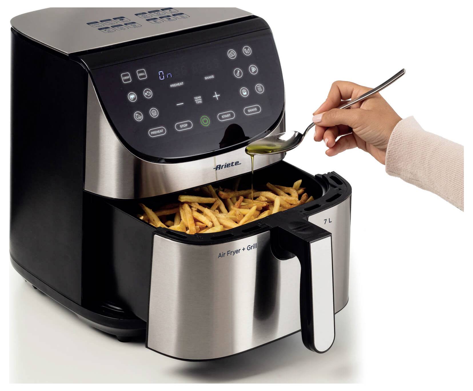 Ariete 00C462800AR0 Horkovzdušná fritéza 7 l nepřilnavý povlak, bez BPA, Digitální časovač, Pro potraviny, horkovzdušný,-6