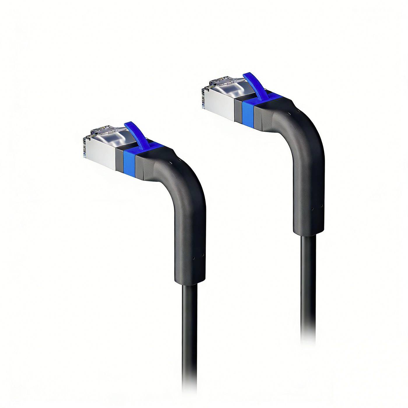 Lanview LV-6AFTP-FLEX-ANG-005B-S RJ45 síťové kabely, propojovací kabely 0.5 m černá 1 ks
