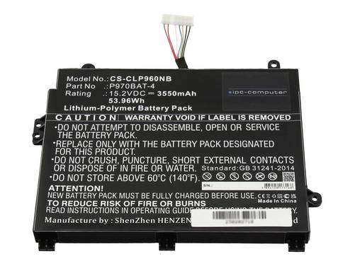 ipc-computer akumulátor do notebooku Akku P970BAT-4 REPLACE 15.20 V 3550 mAh IPC-Computer