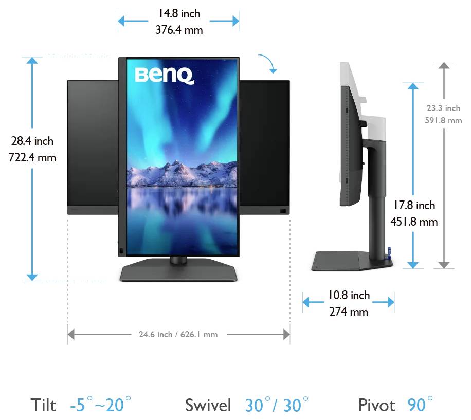 BenQ SW272QN LED monitor 68.6 cm (27 palec)2560 x 1440 Pixel, 16:9, 5 ms, IPS LED-4