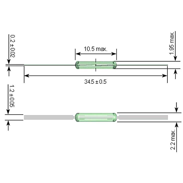 StandexMeder Electronics KSK-1A35-1520 KSK-1A35-1520, jazýčkový kontakt, 1 spínací kontakt, 200 V DC/AC, 1 A, 20 W