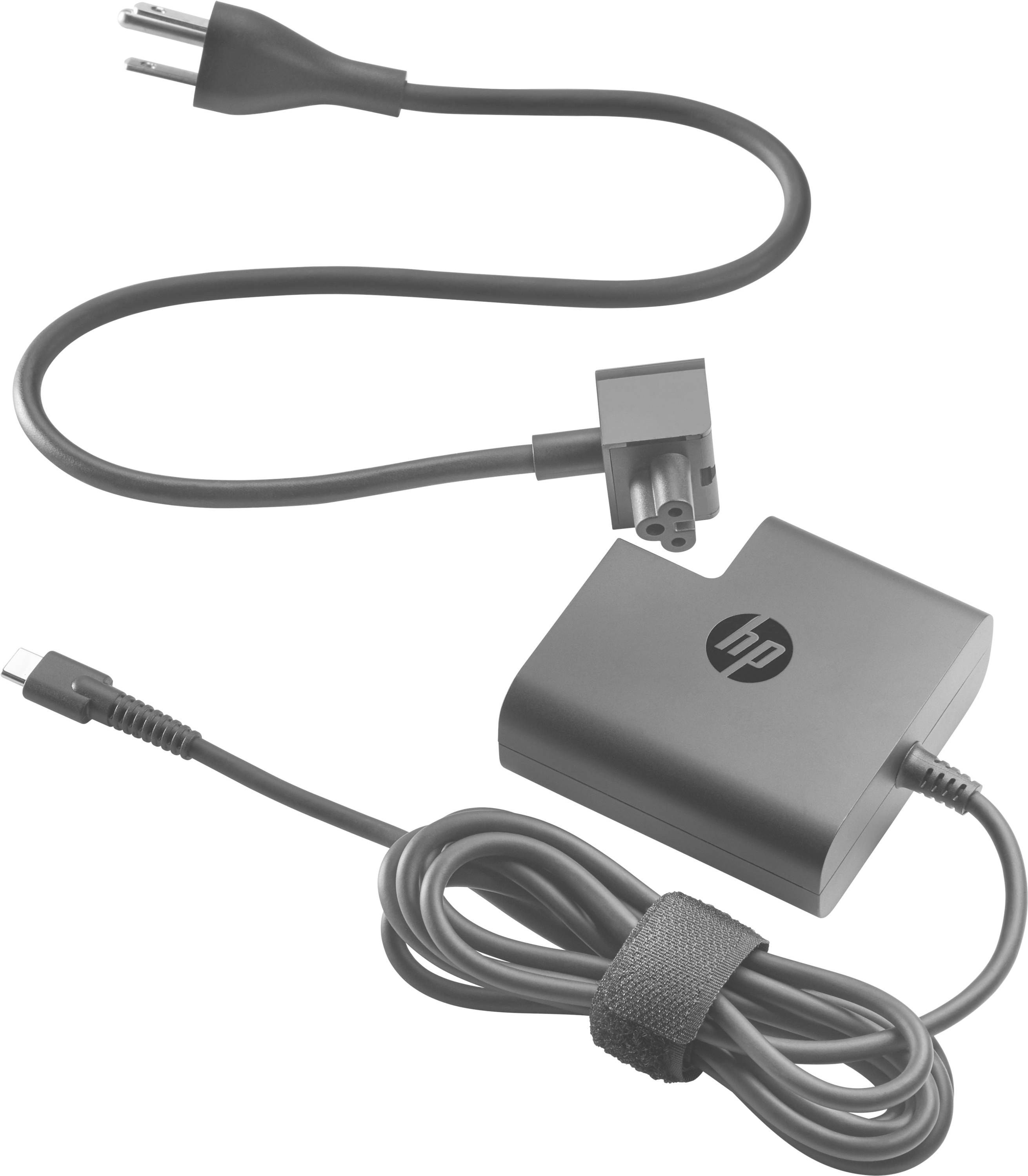 Napájecí adaptér pro laptop HP s napájecím kabelem a odpojitelnými konektory