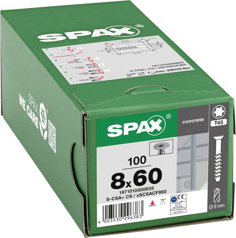 SPAX 1871010800605 šroub do betonu 8 mm 60 mm 100 ks