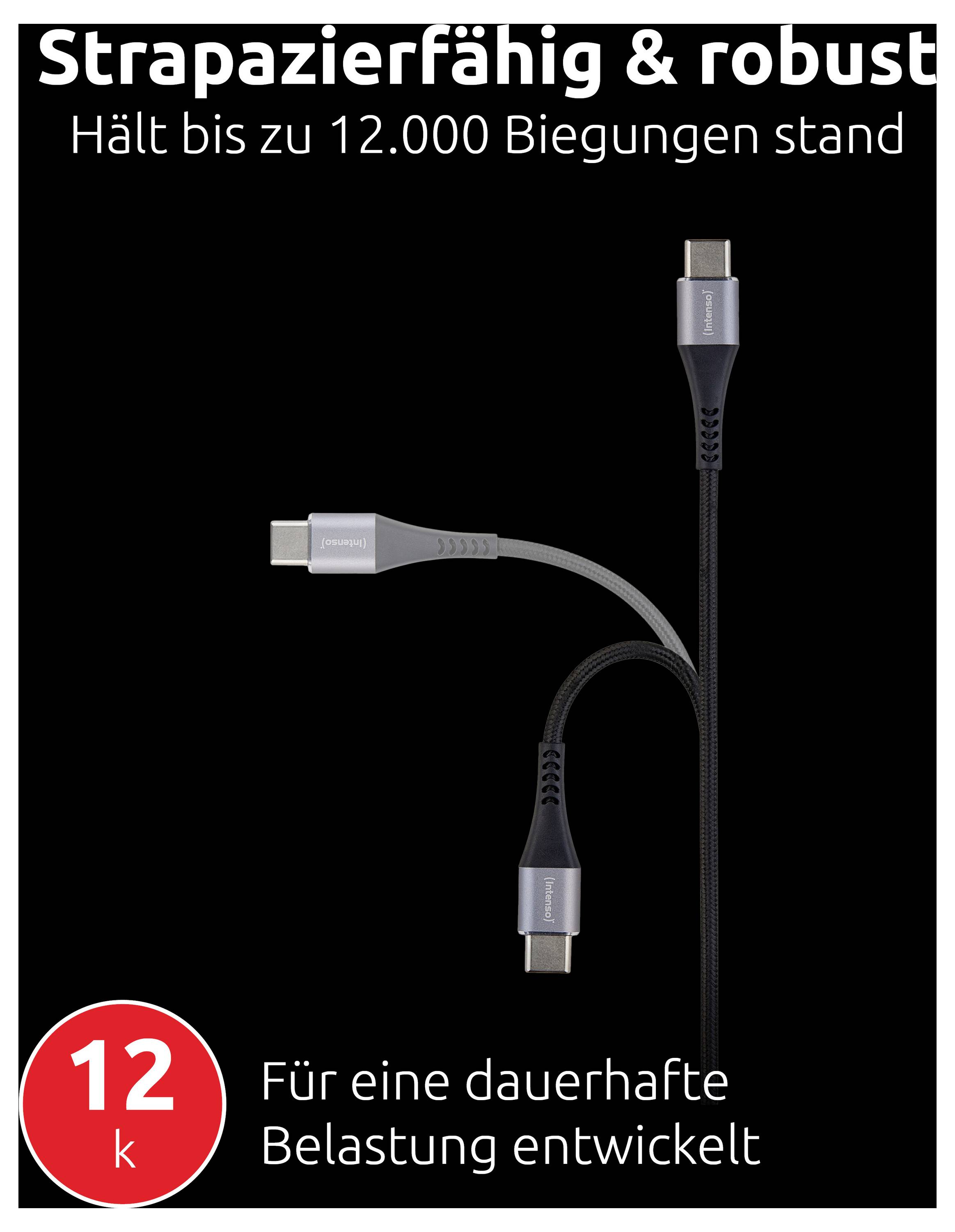 Reklamní inzerát pro robustní kabel USB-C: vydrží až 12 000 ohybů, vyvinut pro trvalé zatížení.