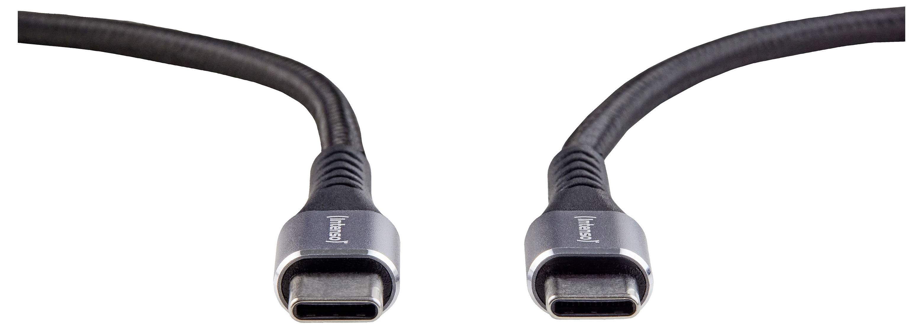 Dva konektory USB-C kabelů zobrazené vedle sebe na bílém pozadí.