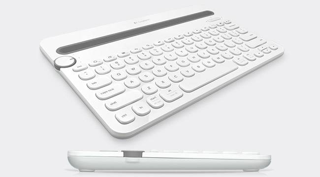 Logitech K480 Bluetooth® klávesnice anglická, QWERTY šedá, bílá