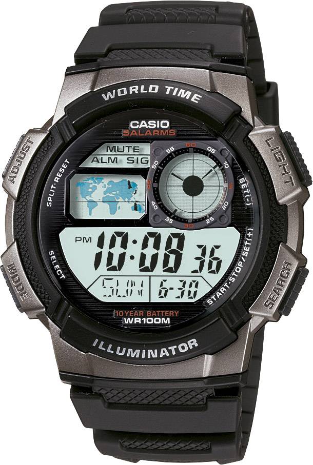 Casio náramkové hodinky AE-1000W-1BVEF (š x v) 43.70 mm x 48.10 mm Materiál pouzdra=pryskyřice materiál řemínku=pryskyřice