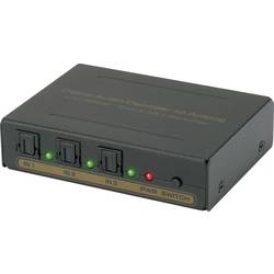 Switch Toslink s konvertorem SpeaKa, 3x port, černá